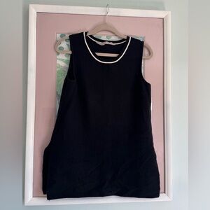 Athleta Black Sleeveless Top with White Trim